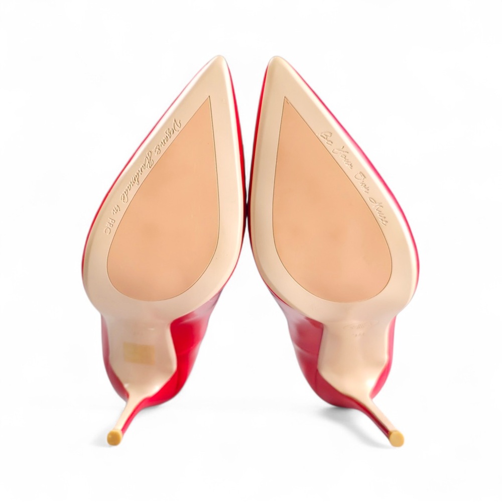 Femme LA Red Patent "Rum" Vegan Leather Pumps - Size 38 - Picture 6 of 6